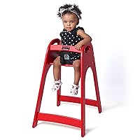 Vista 1 de Koala Kare Silla Alta de Diseño – Silla Alta Moderna, Duradera y Sanitaria para Restaurantes, Apilable Ahorradora de Espacio, Fácil de Limpiar, Rojo