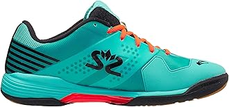 Salming Men's Viper 5 Squash Indoor Court Sports Shoes, Turquoise/Black, 8.5