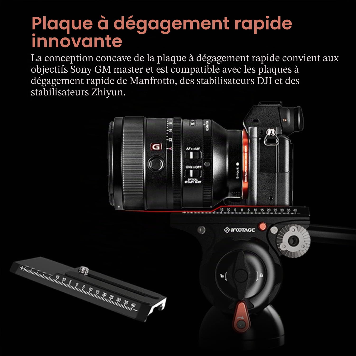 IFOOTAGE Cobra 3 C180F-P+K5S Monopode d'Appareil Photo, Monopode Vidéo, Tête Fluide Vidéo, Tête Panoramique Fluide en Aluminium pour Appareils Photo Reflex et Caméscopes