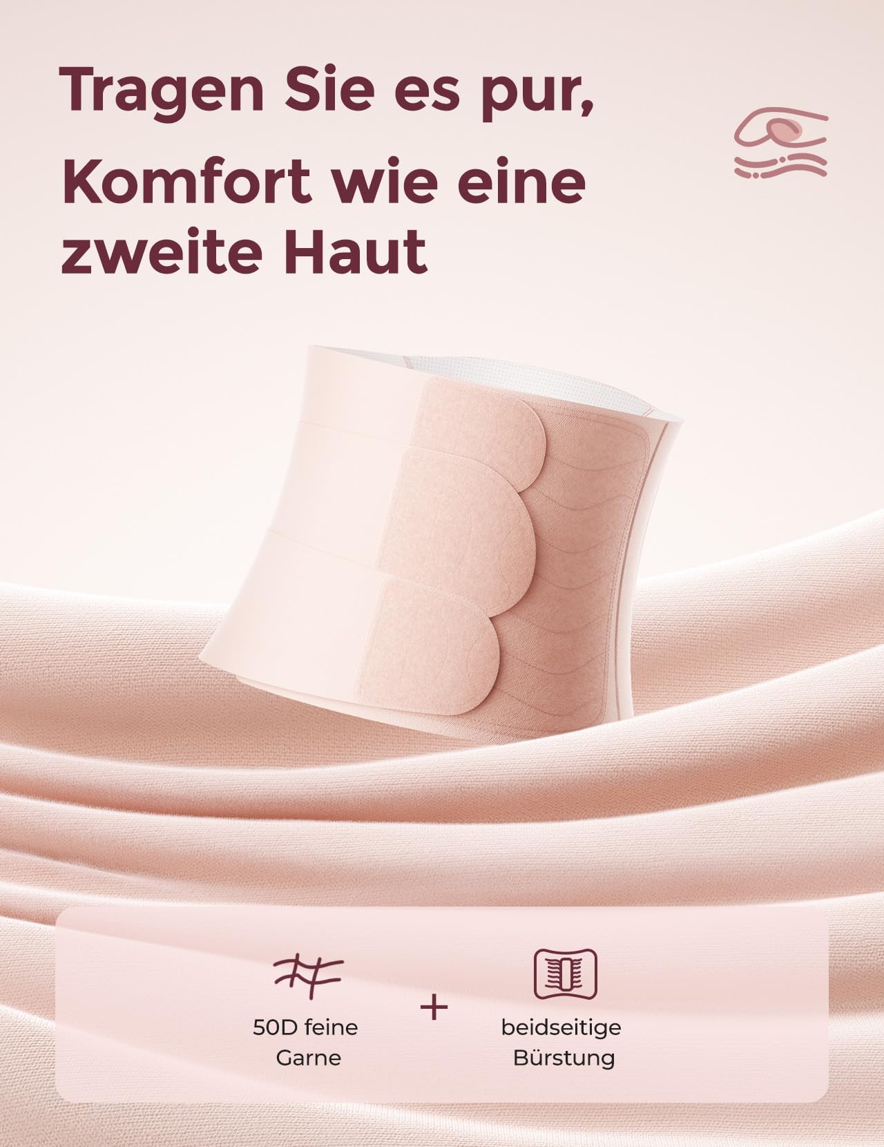 Momcozy Ergowrap Bauchgurt nach Geburt, 3D-Kompression & Rückenstütze für Kaiserschnitt-Rückbildung, Nahtloses Bauchband für Alltag & Sport, Unsichtbare Postpartum Shapewear (Standard, M)