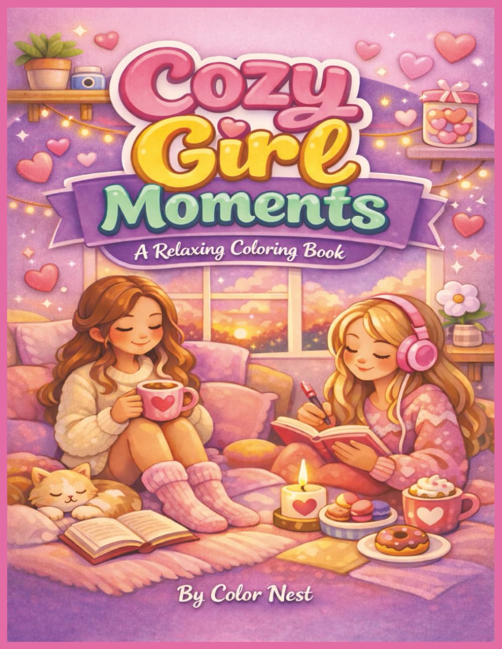 Cozy Girl Moments: A Relaxing Coloring Book for Cozy Aesthetic & Self-Care Vibes