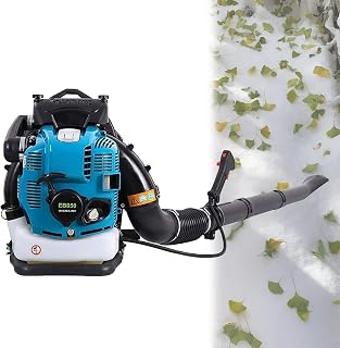 Souffleuse à gaz à quatre temps de 76,5 cc, souffleuse à neige avec réservoir de carburant de 1,8 L, conduit d'air amovible pour l'entretien de la pelouse, balayage de route, dégagement des feuilles