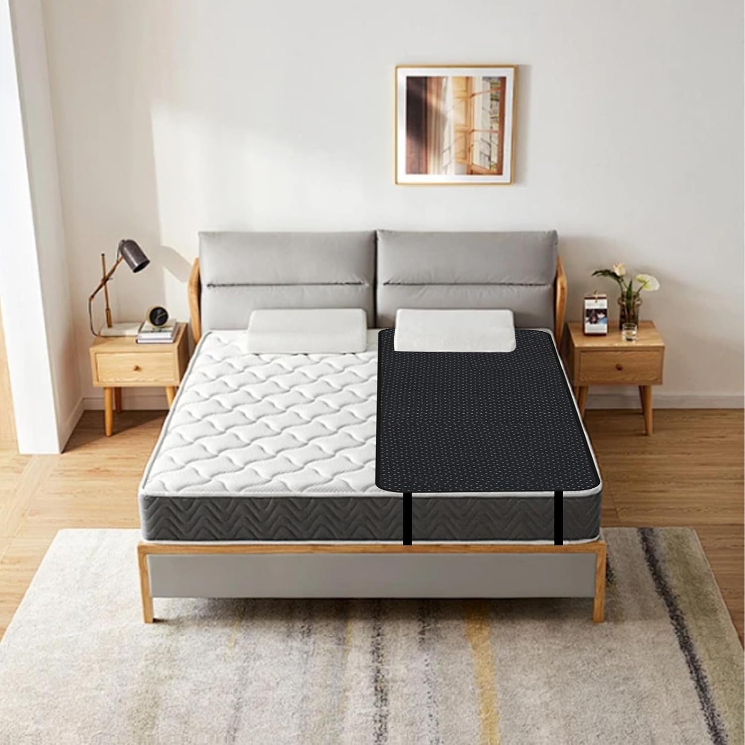 Grounding Mat, Grounding Mat for Bed, Grounding Therapy Pad for Sleeping, Grounded Mat 27x78 Inch with 15 Ft Grounding Wire, Breathable Grounding Mats for Better Sleep