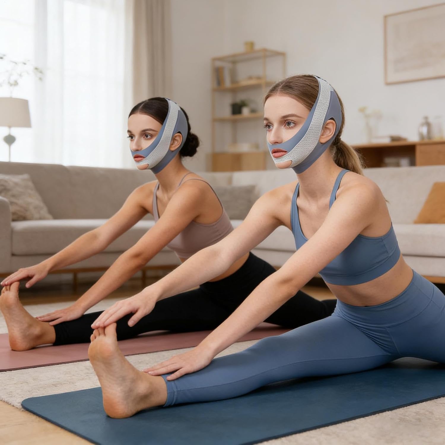 Chin Straps,Facial Shaper Wrap,with Adjustable Buckle Face Slimming Tool - for Lady Men Girlfriend Mother Home Travel Sleep
