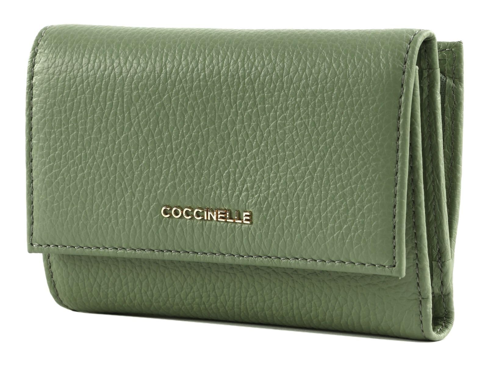Coccinelle Pelle portafoglio Metallic Soft Wallet Grainy Leather Greenery menta