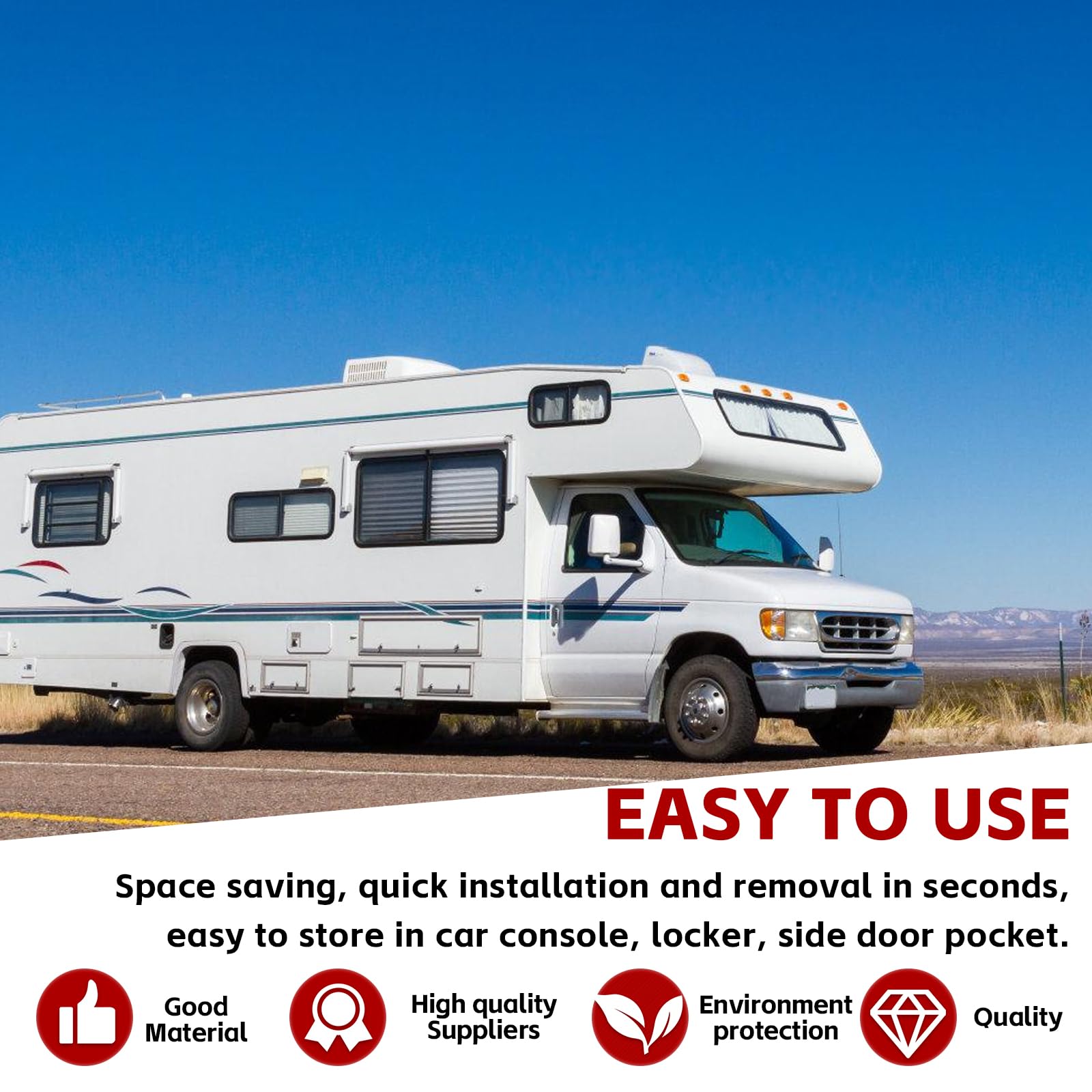 Accesorios Antirrobo Para Autocaravanas,2 Piezas 60 cm Antirrobo Coche,Autocaravanas Y Coches,Bloqueo Volante Para Furgonetas,Ajuste Universal,Accesorios Para Caravanas De Camping