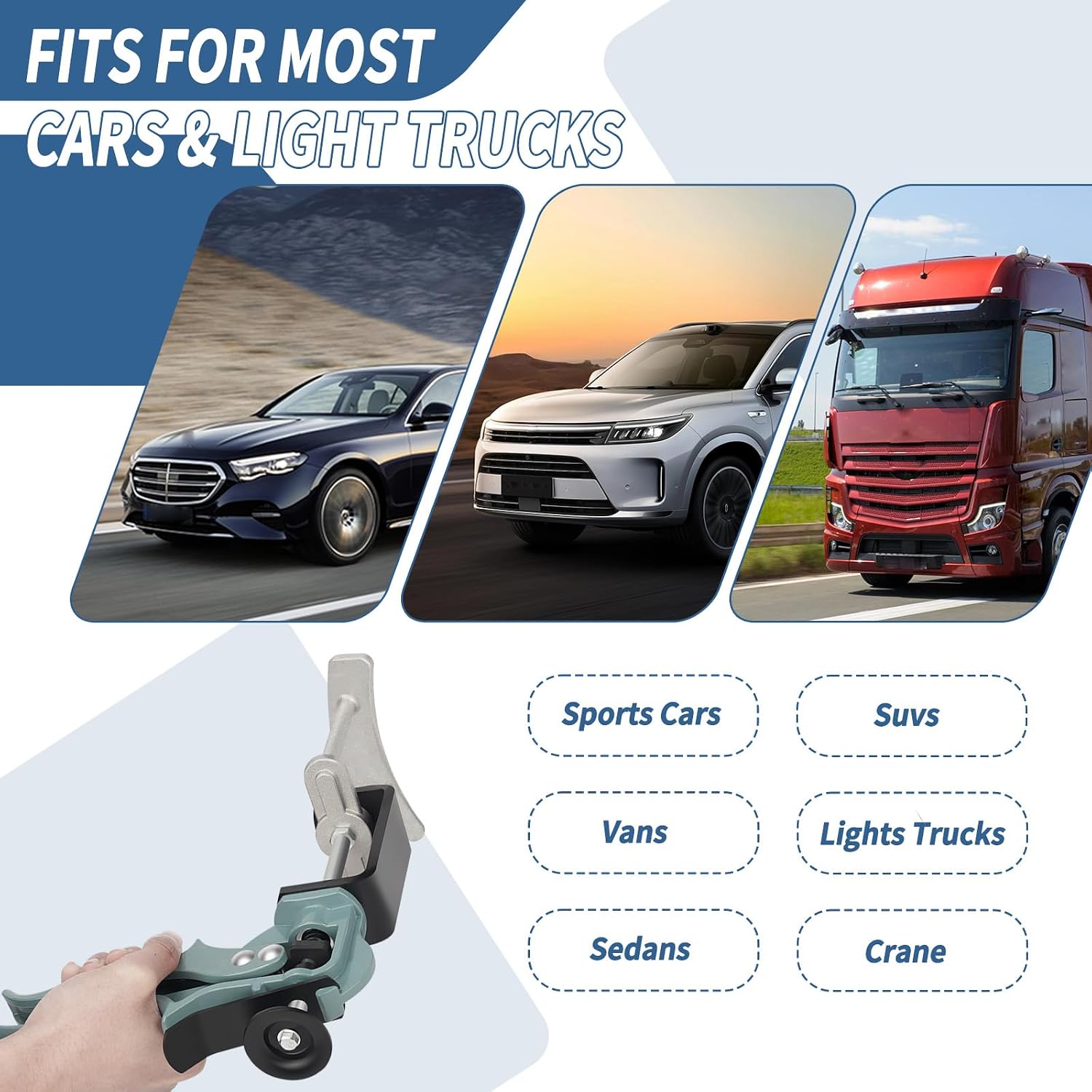 25750 Dual Piston Brake Caliper Compressor Disc Brake Pad Separator Tool Disc Brake Caliper Compression Tools for Most Cars and Light Trucks thumbnail