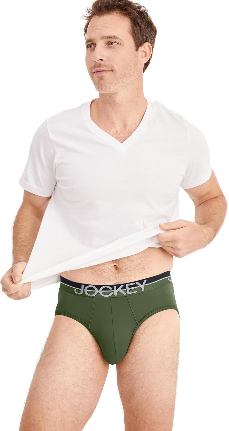 Jockey Men's Underwear Infinite Cool Microfiber Stretch Brief - 3 Pack - Image 5