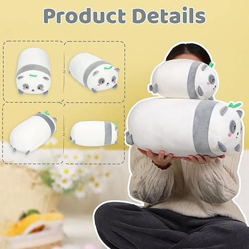 Miniatura 15 de AIXINI Bonita almohada de felpa de ajolote rosa de 8 pulgadas, animal de peluche luminoso de salamandra ajolotl, suave peluche Kawaii para abrazar