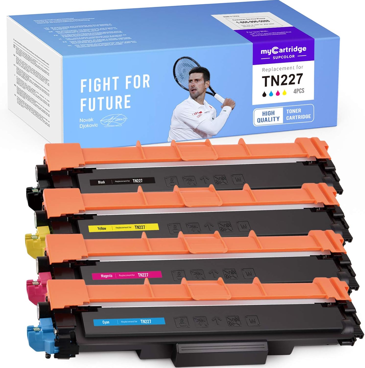 Best Cyber Monday 🔥 myCartridge SUPCOLOR Compatible Toner Cartridge Replacement for Brother TN227 TN227bk TN-227 TN223bk TN223 for MFC-L3750CDW HL-L3210CW HL-L3290CD HL-L3230CDW Printer(4-Pack)