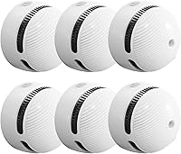 FUMIXTEX 6-Pack Photoelectric Smoke Detectors, 10-Year CR123A Lithium Battery, Test/Mute Button, UL217 Certified Fire Alarms