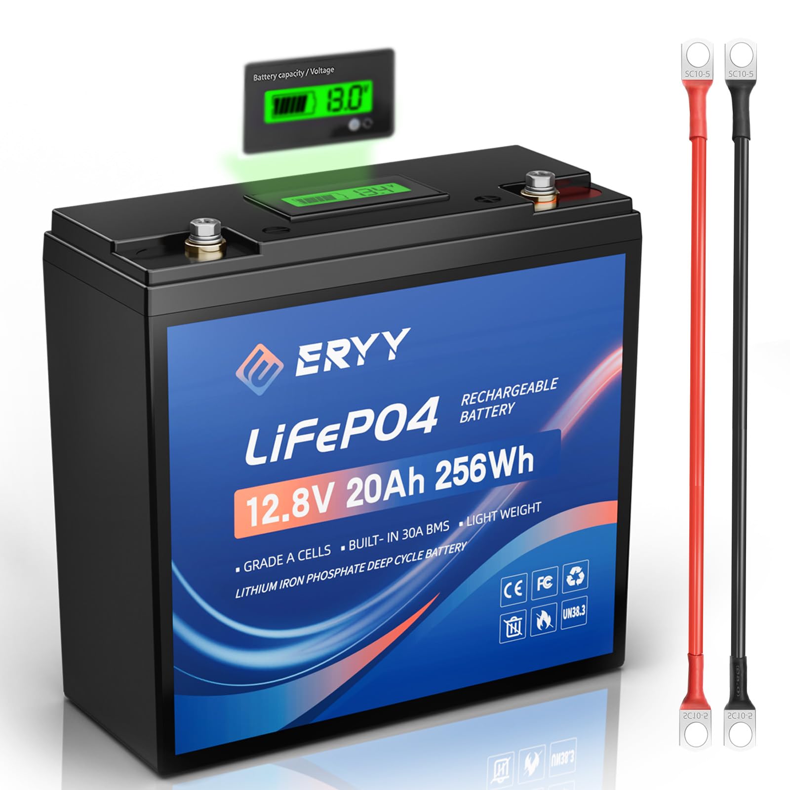 ERYY 12V 20Ah LiFePO4 Battery