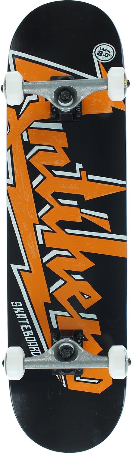 Anti Hero Skateboards Volts Black / Orange Complete Skateboard - 8" x 32"