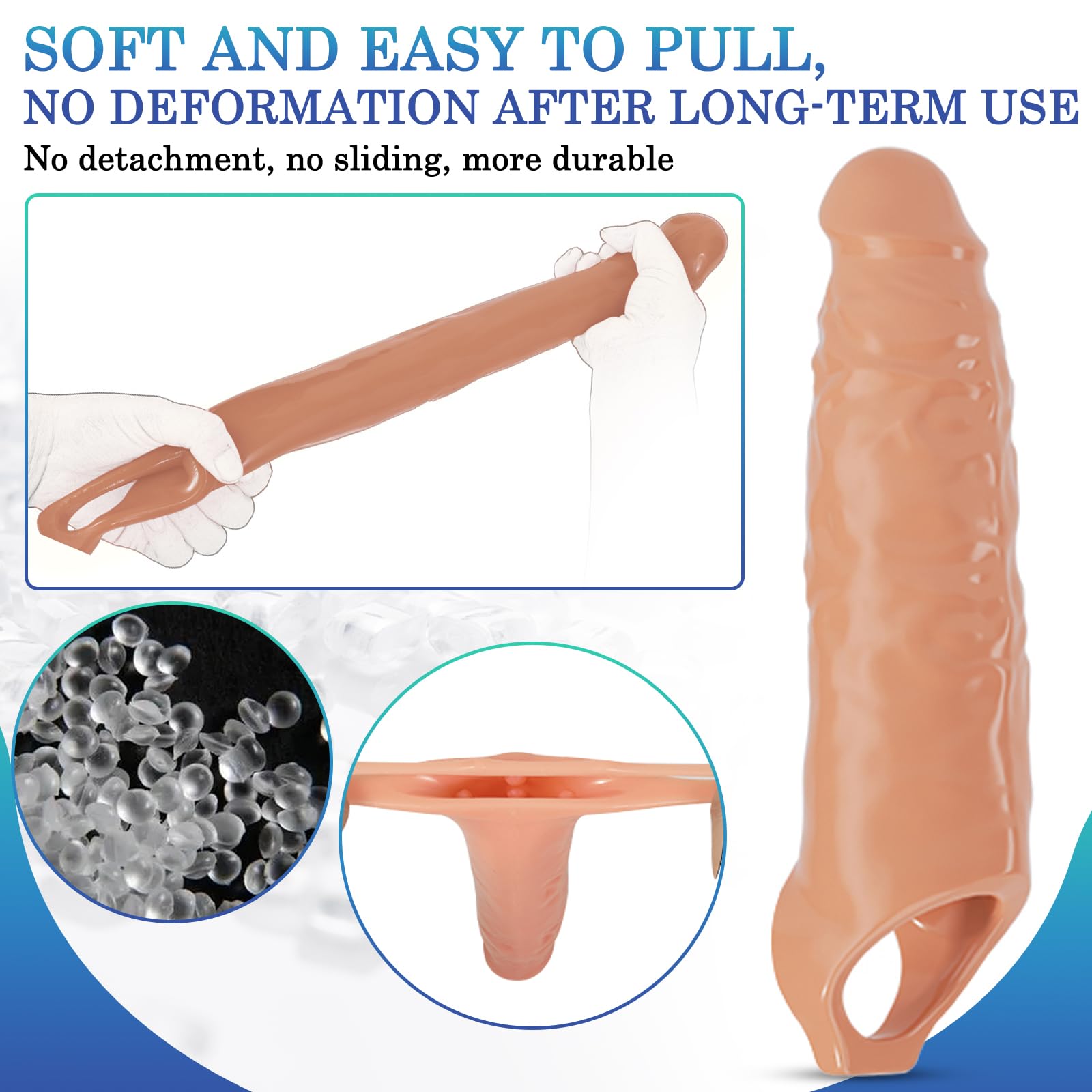 BDSMYEE grer Penishlle XXL,28 CM Penis Sleeve Penismanschetten fr  Penisverlngerung 5 CM,Penis Hlle mit Massagepartikel fr Big Penis  erotisches Sexspielzeug fr beide zusammen (Fleischfarbe) : Amazon.de:  Drogerie & Krperpflege