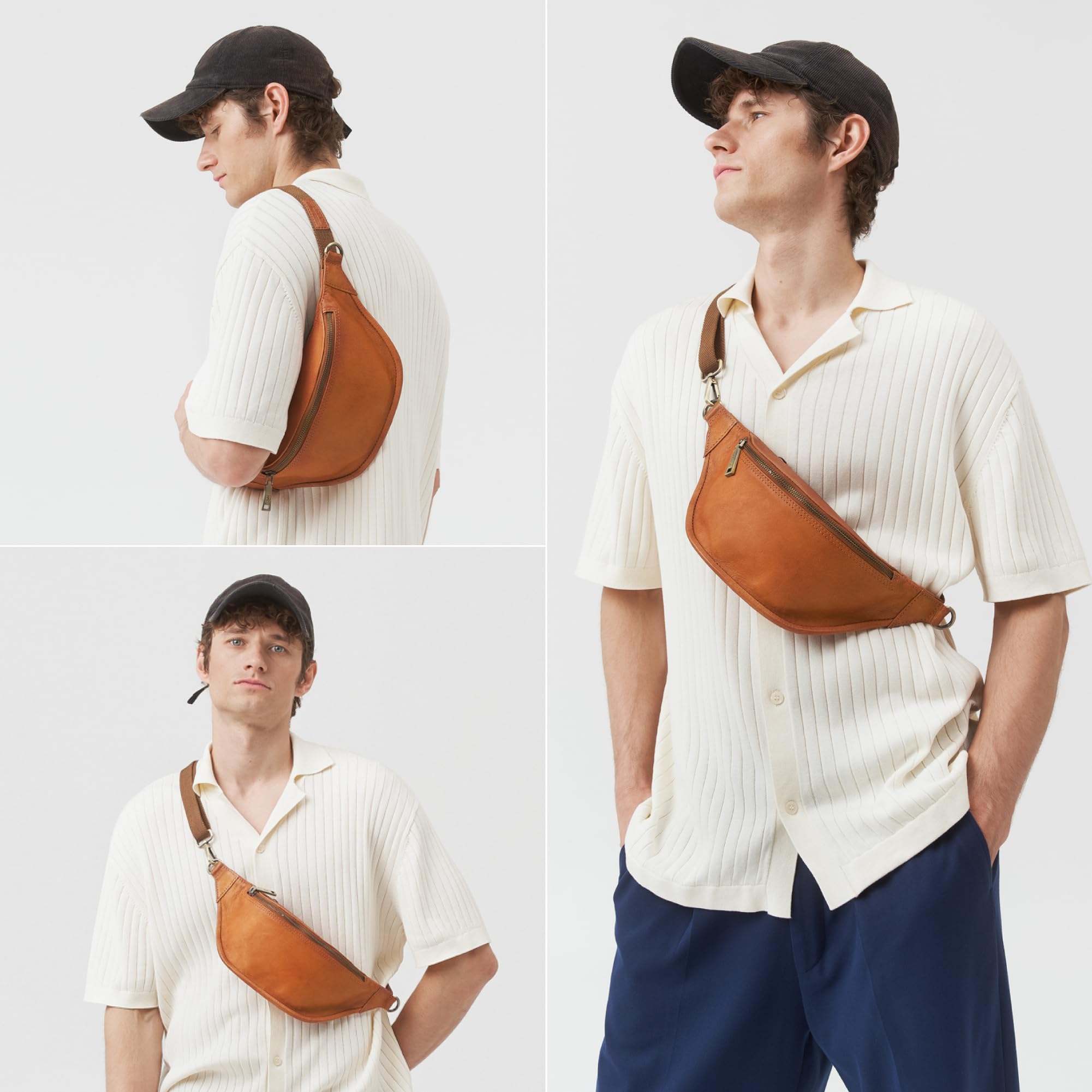 Berliner Bags Kai XL Riñonera de Piel Auténtica, Bolso de Cintura Unisex con Cremallera YKK, Correa Ajustable y Diseño Resistente al Agua para Hombre y Mujer – Marrón