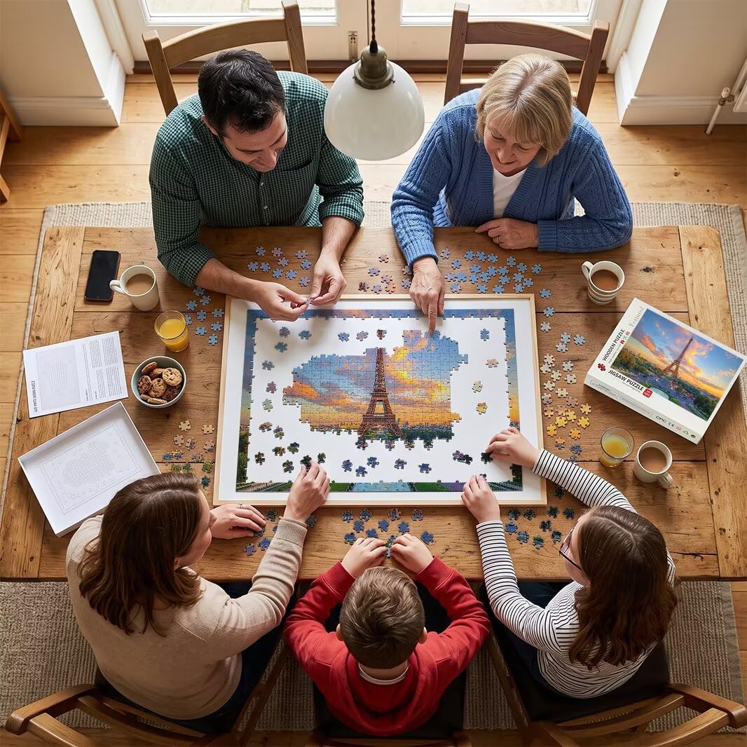 Puzzle 1000 Pezzi, Puzzle Parigi per Adulti, 70x50cm, Compact Box -4488