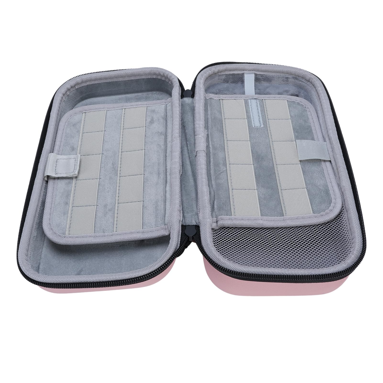 lyrlody Custodia da Trasporto per Custodia da Trasporto per Console di Gioco EVA PU con 20 Slot per Schede di Gioco Rigida per Viaggi Adatta per e (PINK)