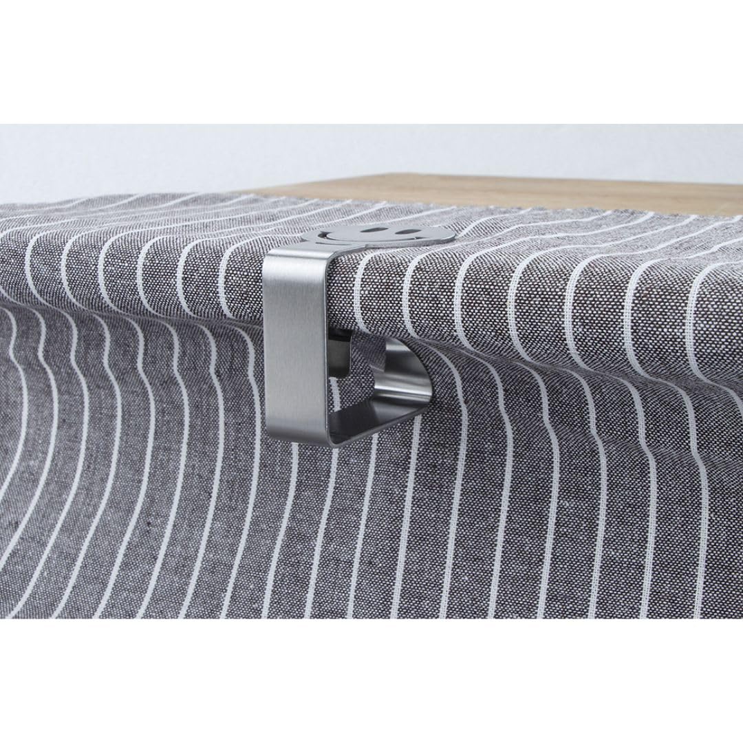 Pinzas para Mesa Exterior - Pack 4 - Clips Mesa de jardín Exterior - Sujeta manteles para Mesa de terraza - Agarra manteles - Acero Inoxidable - Accesorios Autocaravana (Flor)