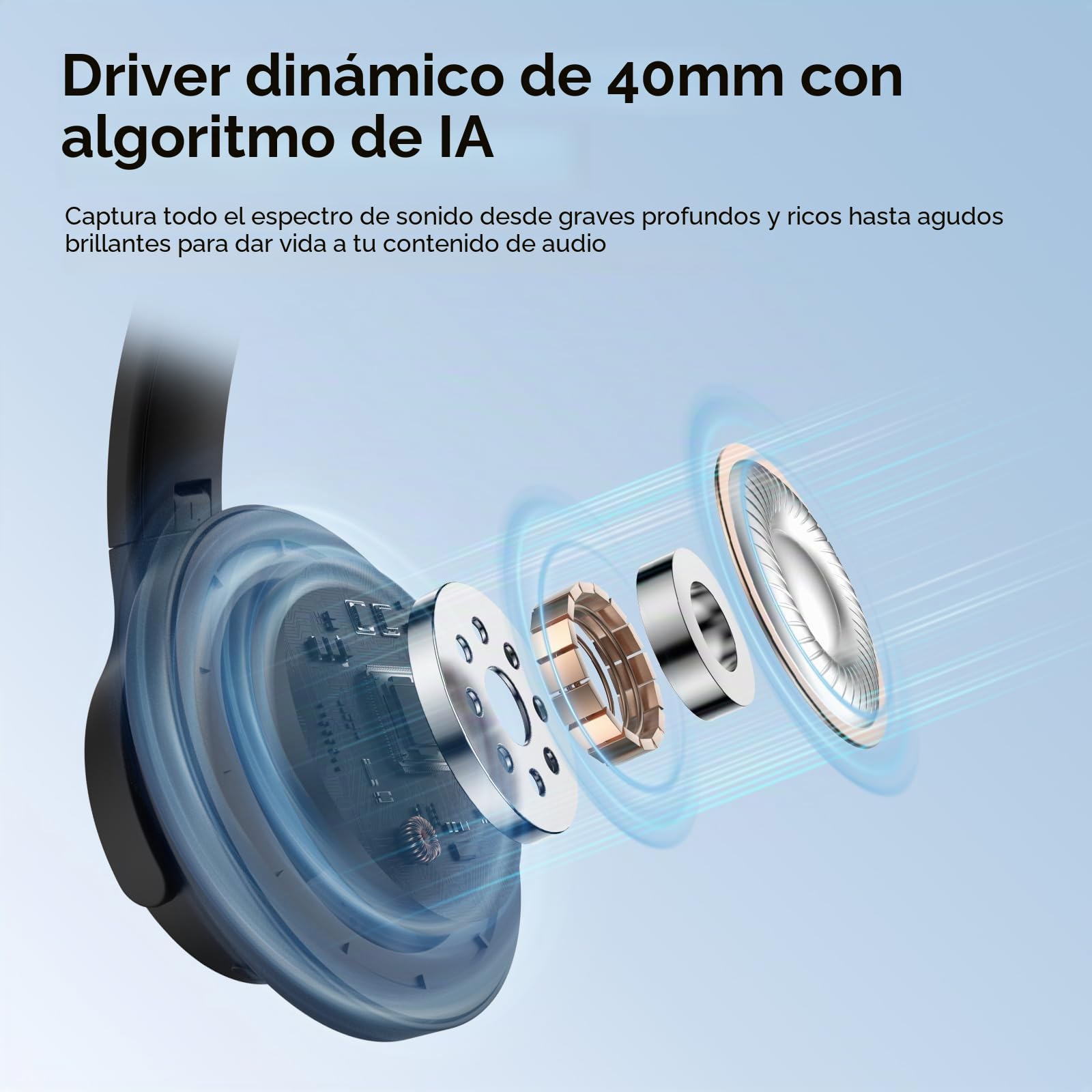 Srhythm Auriculares inalámbricos híbridos NiceComfort 15 (2.ª generación), con cancelación de Ruido, Bluetooth 6.0, Baja latencia, Audio Espacial, ENC, 120 h