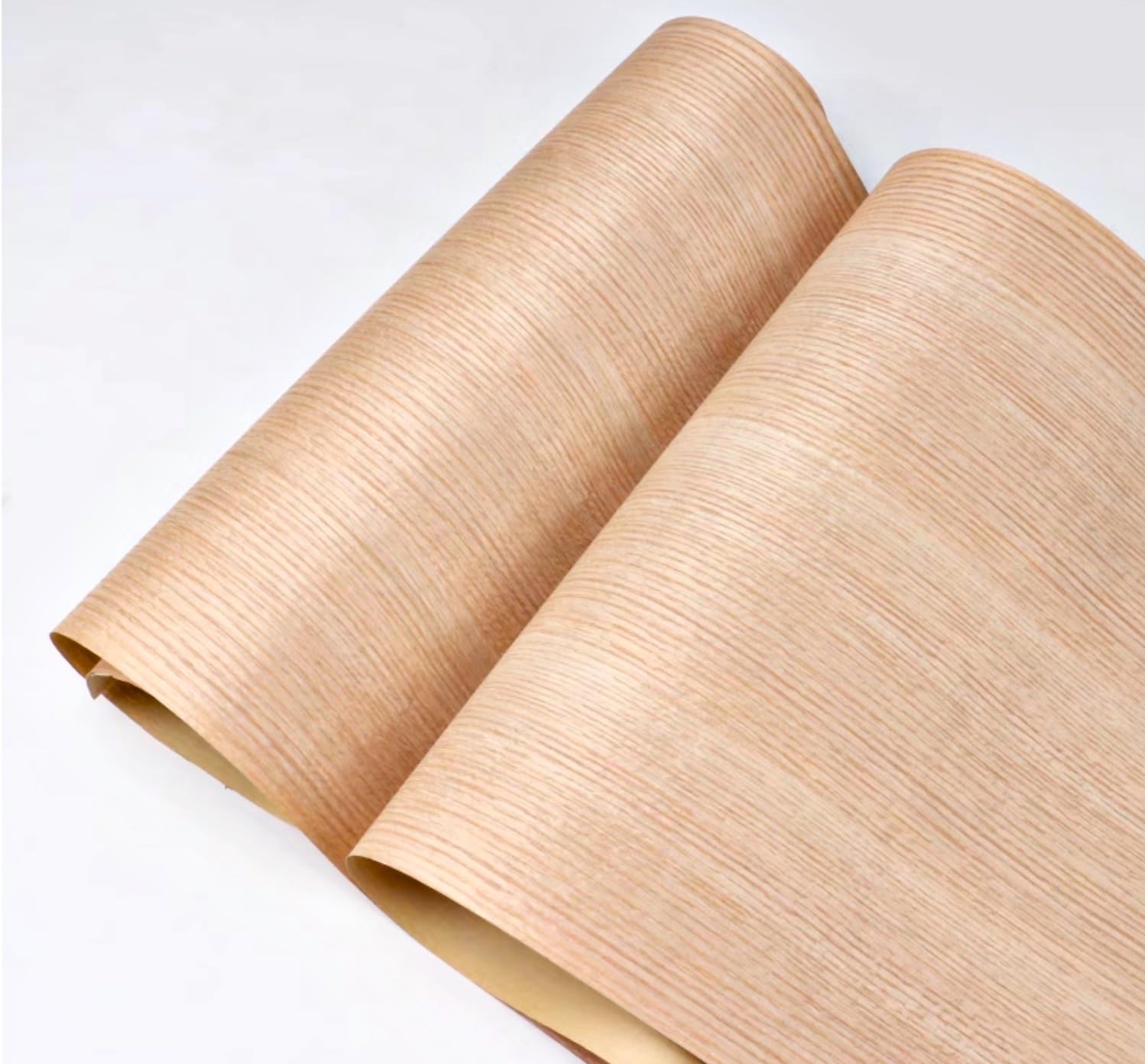 Vtimpac L:2.5Meters Width:58cm T:0.25mm Natural Red Oak Straight Grain Splicing Wood Veneer(Back with Kraft Paper)
