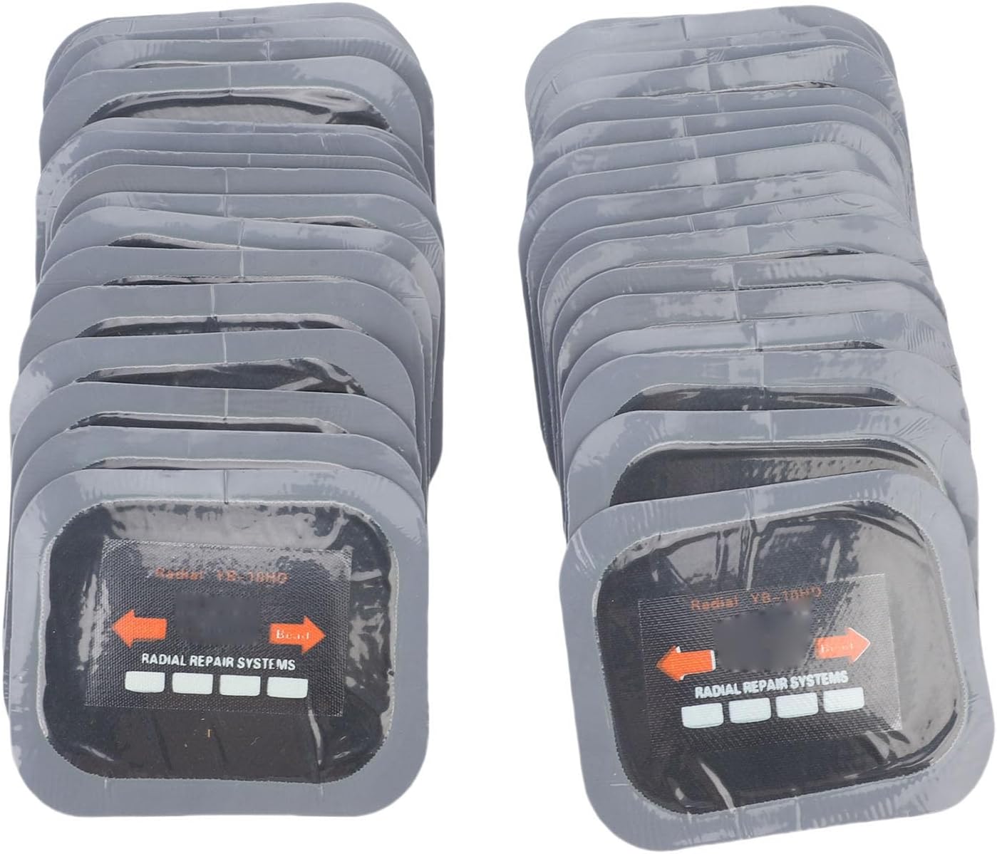 40 Pcs Tire Patch Heavy Duty 2.56 x 3.15 Inches Rubber Patches Radial Repair Patch Tube and Tire Plug Kit Emergency Repair Tool for Puncture Car Truck Bus Tractor Vehicle