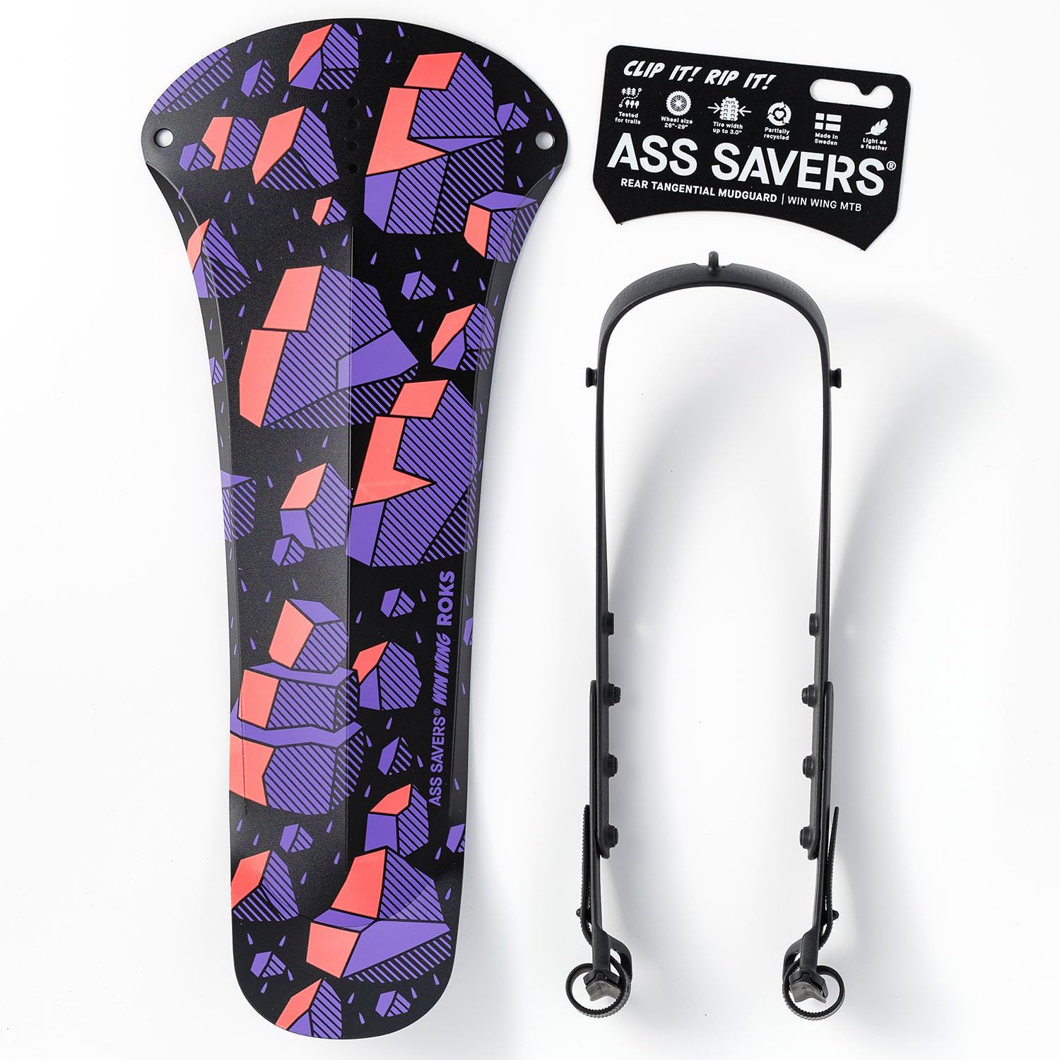 Ass Savers - Win Wing/Win Wing 2 - Rear Mudguards for Gravel/Road/MTB Bikes - Road for up to 35mm Wide Tires, Gravel for up to 60mm Wide Tires, MTB