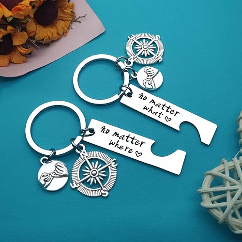 Miniatura 5 de Xiahuyu Juego de 2 llaveros para mejores amigos, regalos de amistad, No Matter What No Matter Done, regalo para mejores amigos, regalos de amistad