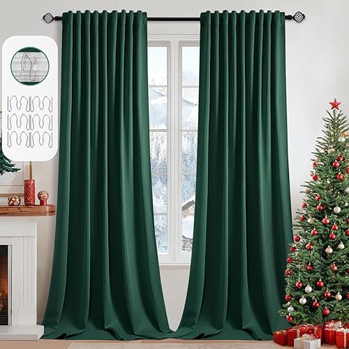 Miniatura 396 de MIULEE Cortinas Opacas de Pestaña Trasera Verde Salvia de 84 Pulgadas de Largo, Juego de 2 Paneles para Sala de Estar y Dormitorio, Privacidad