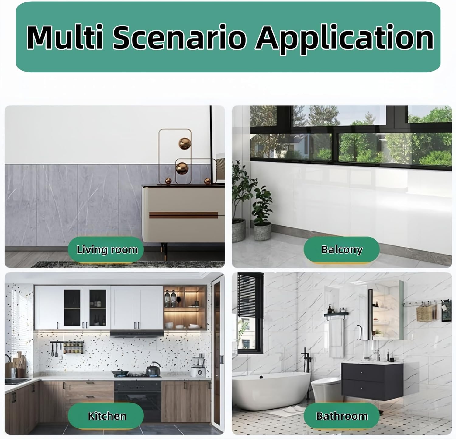 Premium Marble Effect Wall Tile Stickers - 30x30cm PVC+SXP Self-Adhesive Backsplash Peel & Stick | Waterproof Removable for Kitchen Bathroom RV (White Brick, 30 Tiles)