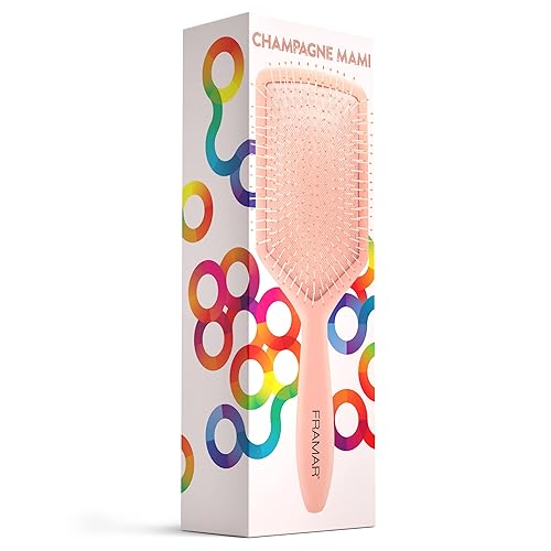 Miniatura 5 de FRAMAR Cepillo de Paleta para Mujeres – Cepillo de Paleta Húmedo para Cabello Grueso, Cepillos de Pelo Húmedos para Mujeres, Cepillo Desenredante