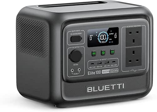 BLUETTI Elite 100 V2 Solar Generator, 1024Wh LFP Battery Backup