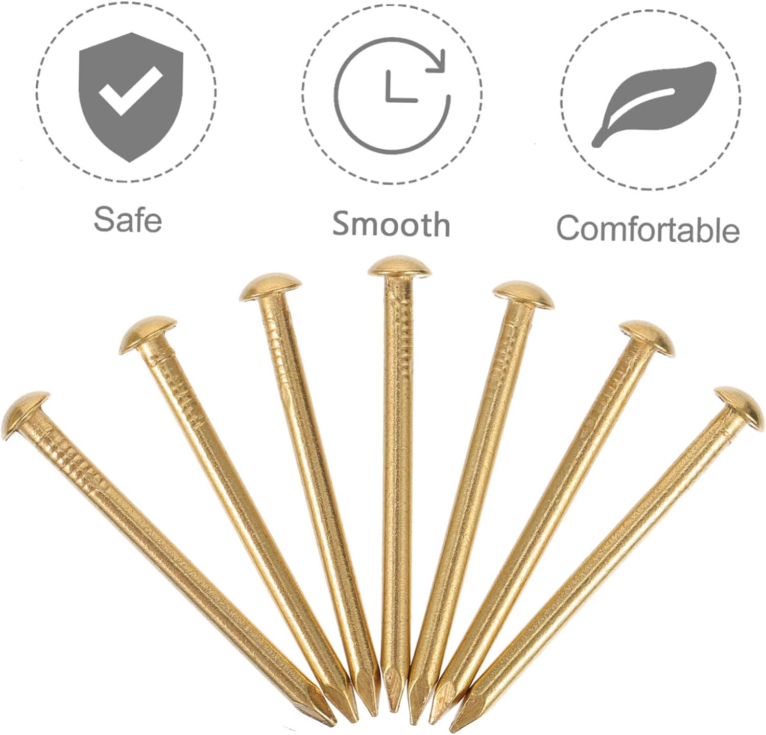 PLAFOPE Round Head Copper Nails 250g Pack Furniture Fasteners for Home Repair for DIY Projects and Picture Hanging