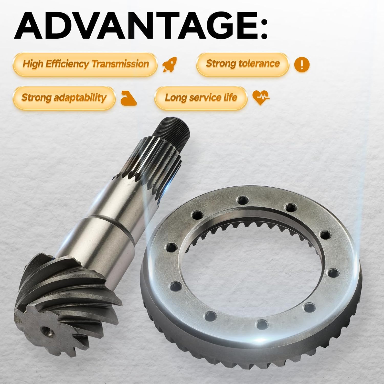 Front Differential Ring and Pinion Fit for Jeep Wrangler JK 2007-2011 V6 3.8L / 2012-2017 V6 3.6L / 2018 V6 3.6L # 170207A04600, D30456JK