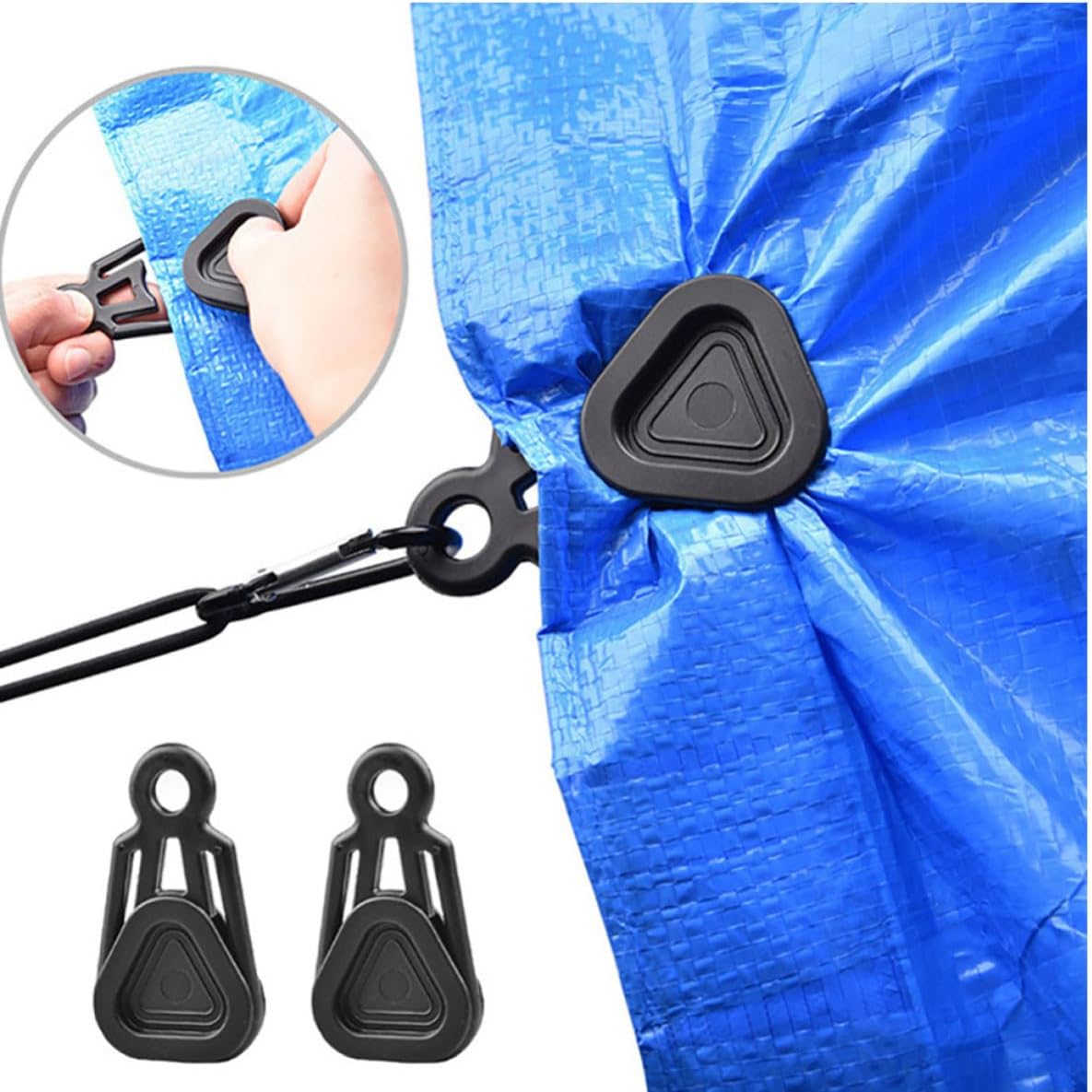 Amosfun 10pcs Tent Tarp Clips Clamp Lock Grip Tool for Camping image 3