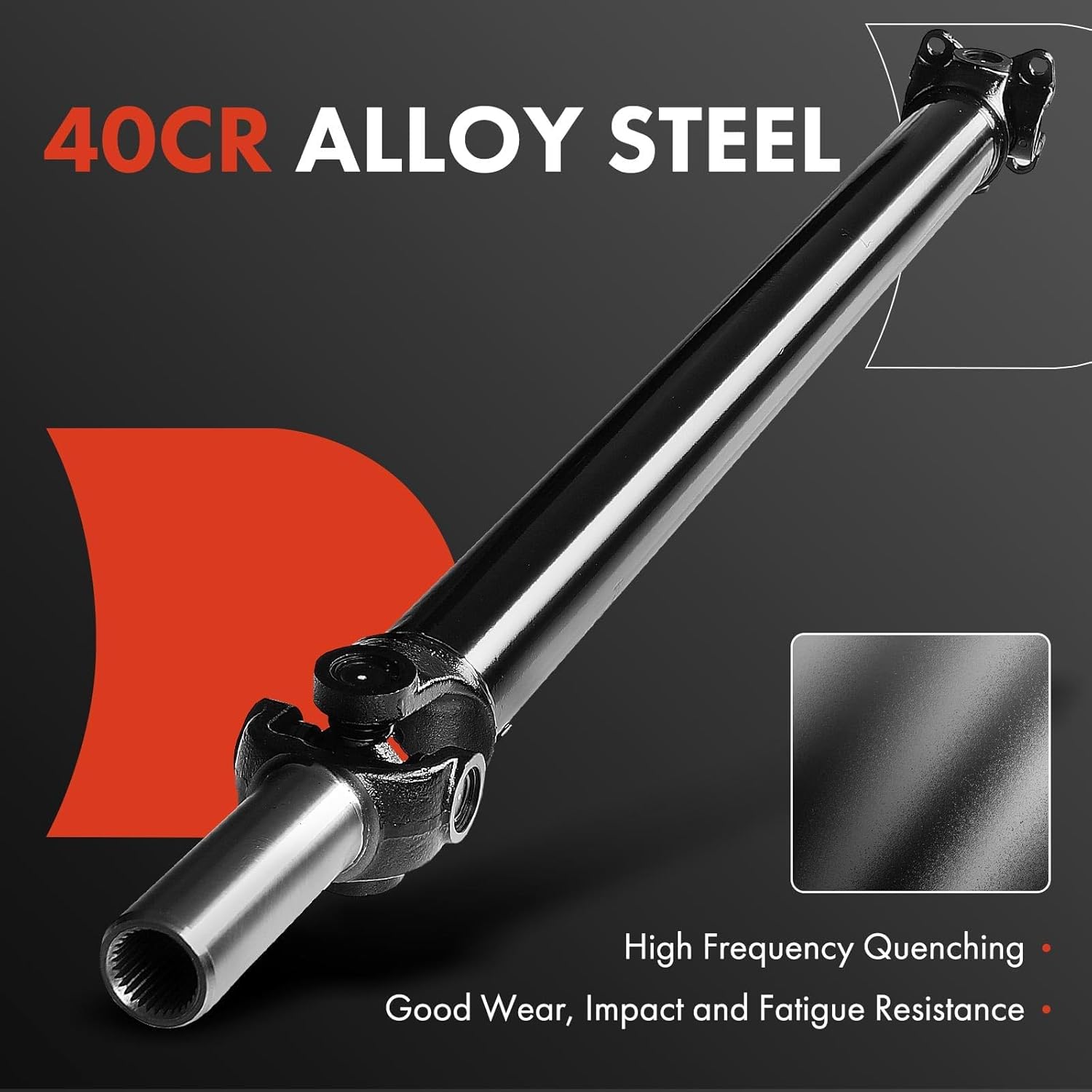A-Premium 49.65" Rear Drive Shaft Driveshaft Assembly Compatible with F-150 F150 Ford 1997 1998, 4.2L 4.6L, [4WD, 120.0" Wheelbase, 4R70W Auto, M50D Manual, Extended Cab Pickup, Standard Cab Pickup]