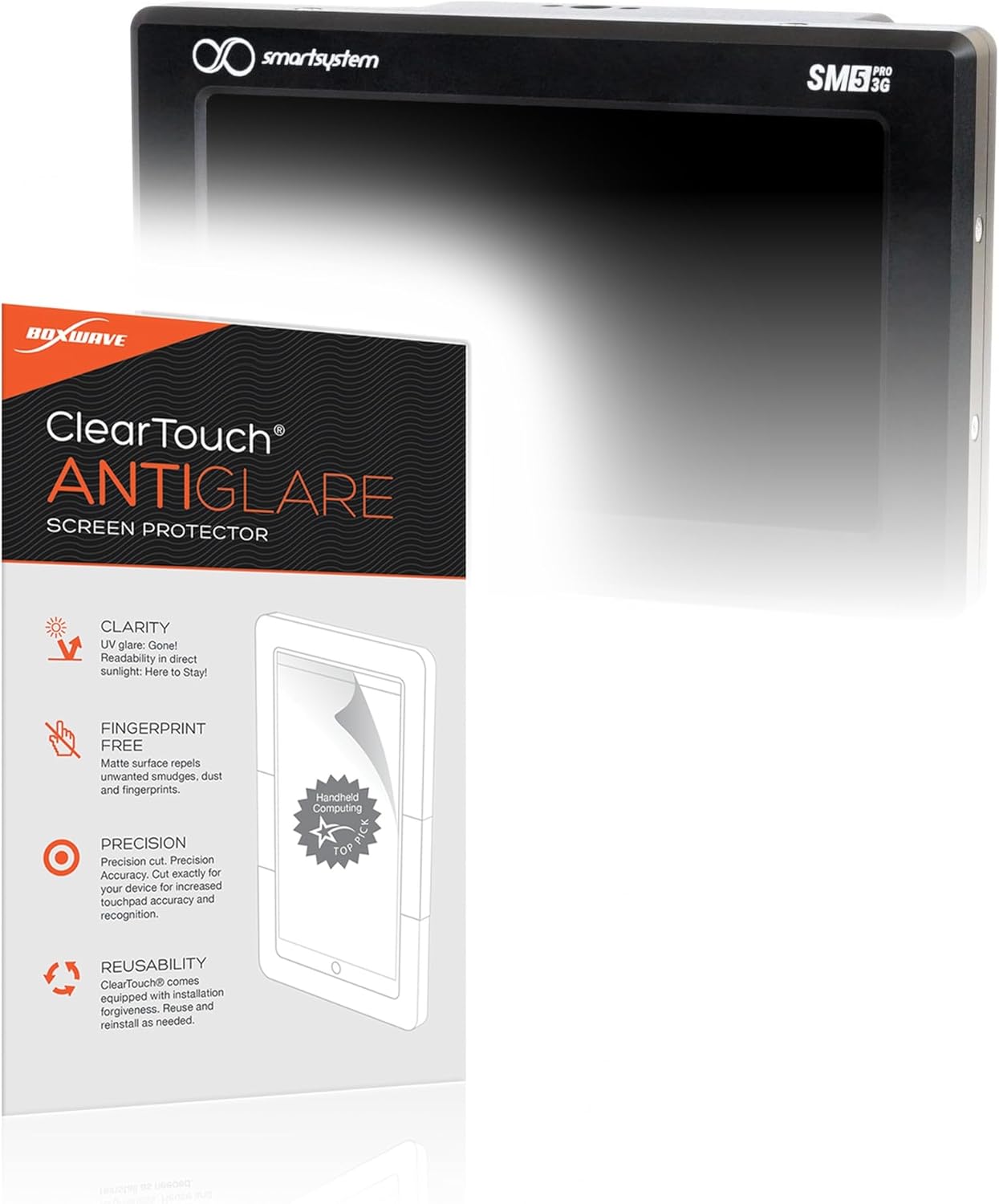 BoxWave Screen Protector Compatible With SmartSystem SM5-PRO-3G SmartCAM 5" 3G-SDI Monitor - ClearTouch Anti-Glare (2-Pack), Anti-Fingerprint Matte Film Skin