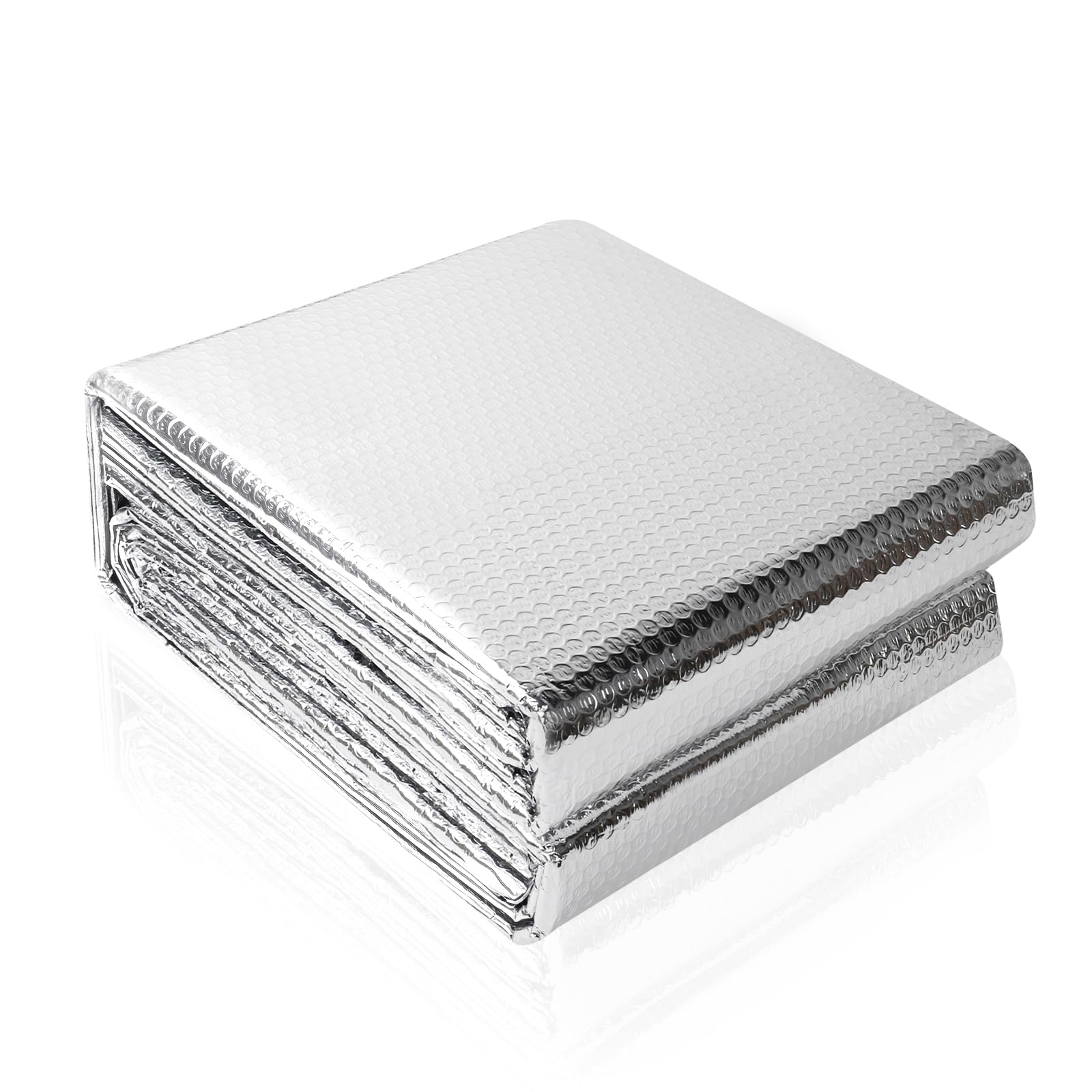 Dripex Radiator Reflector Foil 0.6m x 5m (3㎡) Double Aluminium Bubble Insulation with Adhesive Pads Energy Saving Heat Reflector for Home Loft Caravan Boat