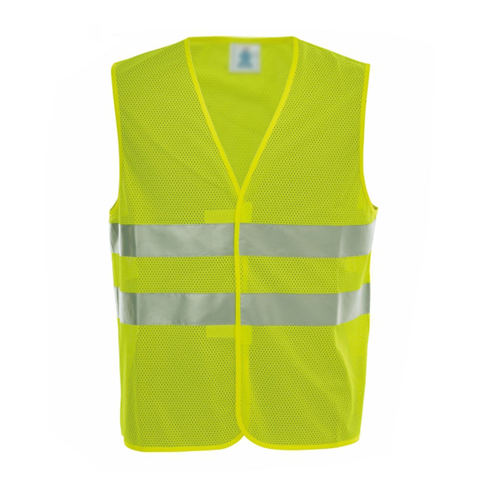 Yellow Safety Vest With Reflective Stripes Work High Visibility Safety ...