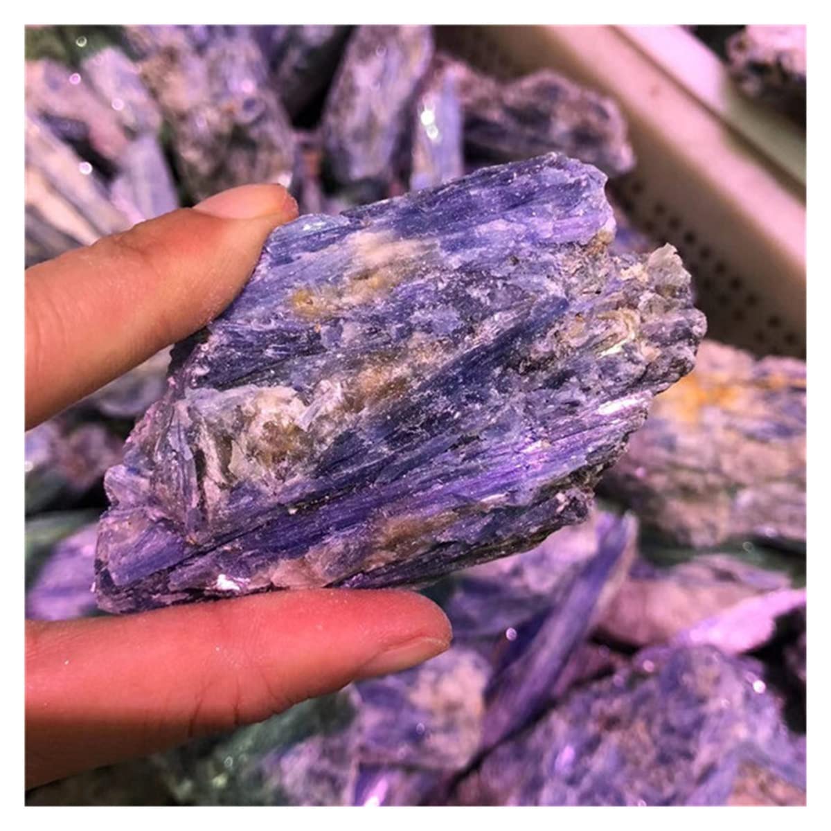 Cristal Azul decorativo de alta calidad piedra mineral natural en bruto de 200-300g