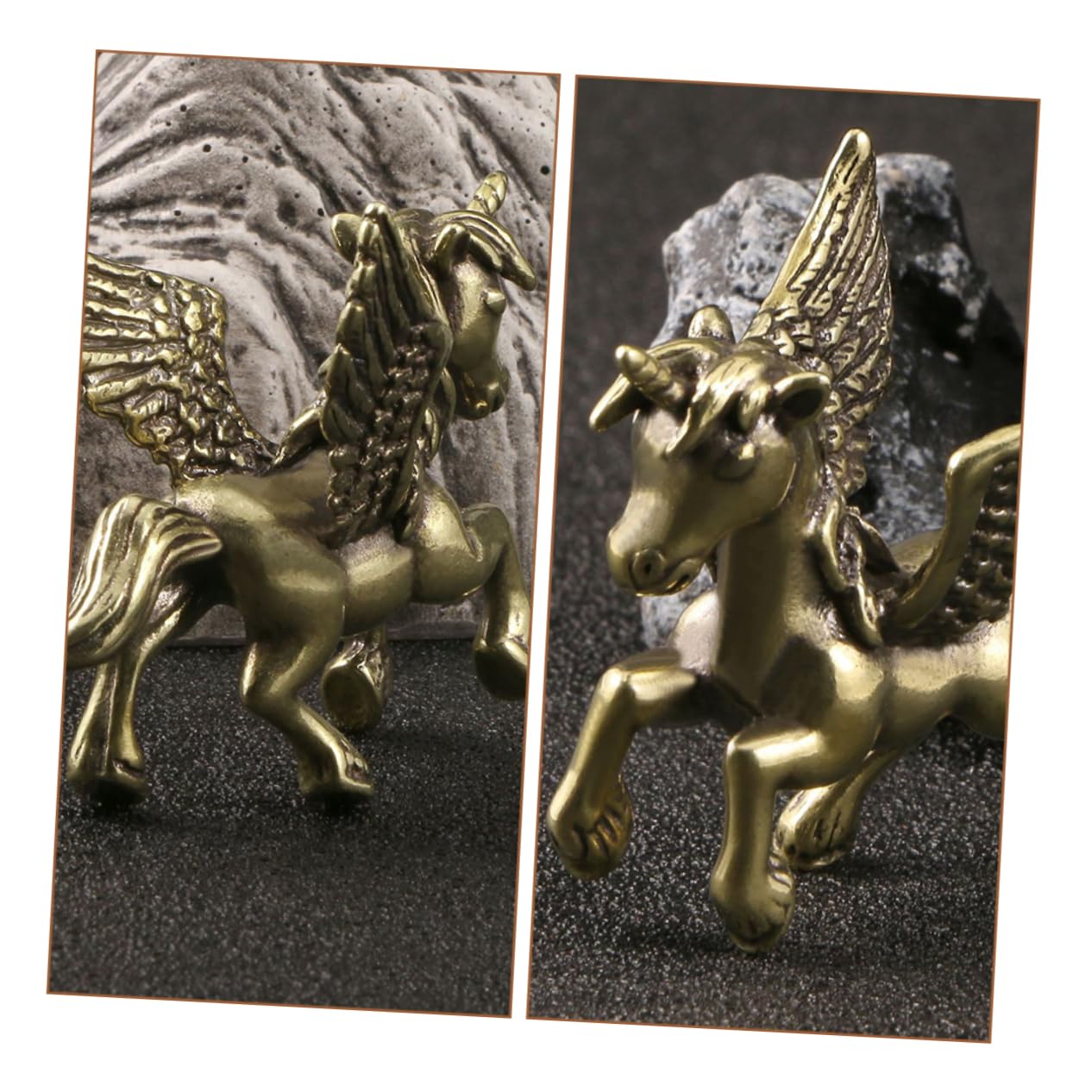 Zerodeko 4stücke Brass Statue Dekorative Einhorn Skulptur Messing Für Schreibtisch Miniatur Einhorn Figur Für Und Büro Stilvolles Accessoire Für Innenräume