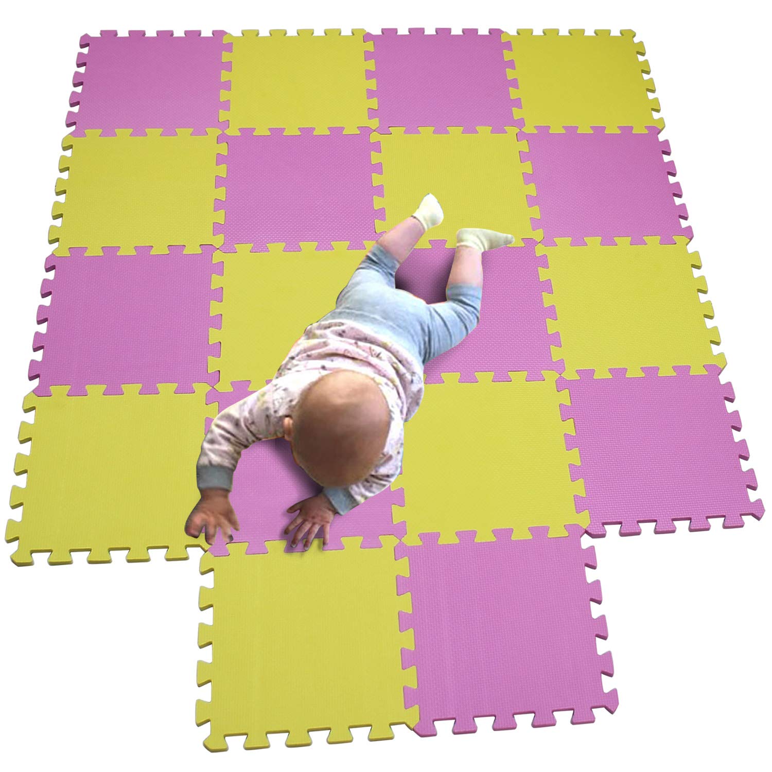 MQIAOHAMChildren Puzzle mat Play mat Squares Foam Play mat Tiles Baby mats  for Floor Puzzle Puzzle mat Childrens Soft Play mats Girl playmat Carpet