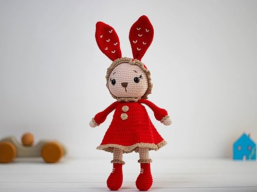 Miniatura 1 de Stambulin Amigurumi - Conejito de ganchillo, lindo juguete de conejo de ganchillo, conejo de punto, conejo de conejo, muñeca de conejito de