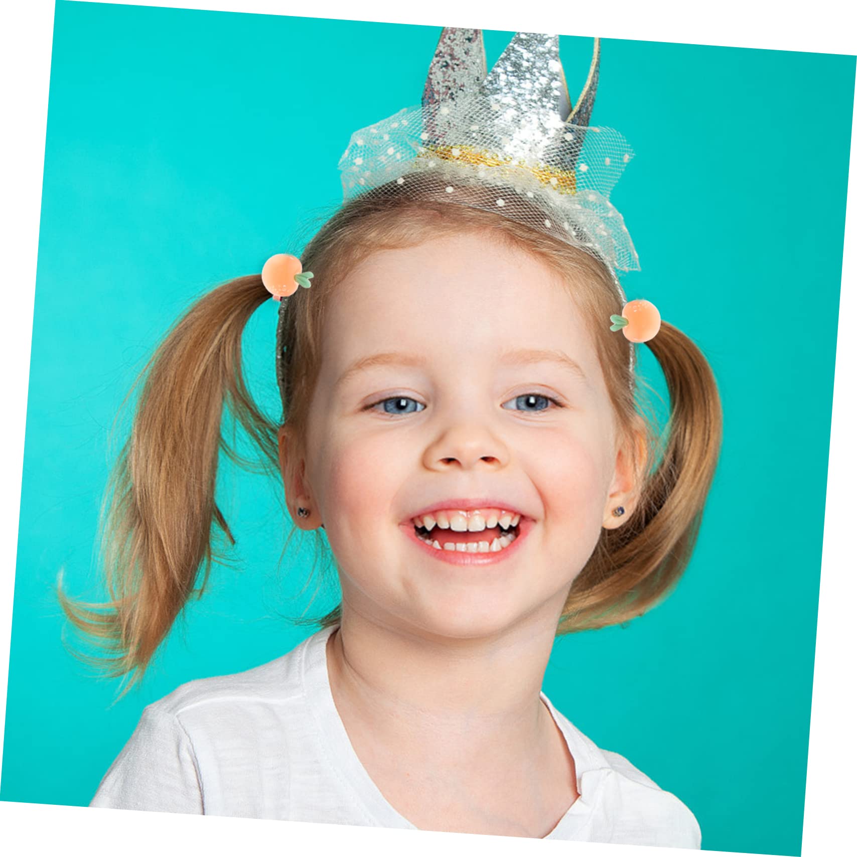 minkissy 50piezas Elásticos De Pelo Para Niñas De Accesorios De Cabello Formas De Frutas Coloridas Para Fiestas y Uso Diario Resistente y Atractivo