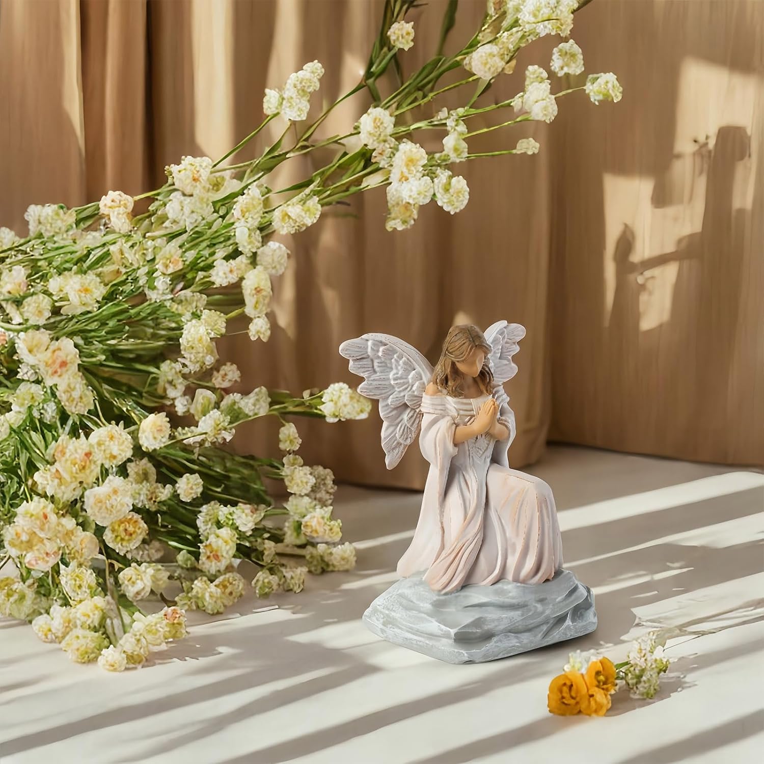 Guardian Angel Statue with Praying Hands - Sympathy, Remembrance, Healing, and Mother’s Day Resin Collectible Decorations for Home, Mom, Grandma - Image 3