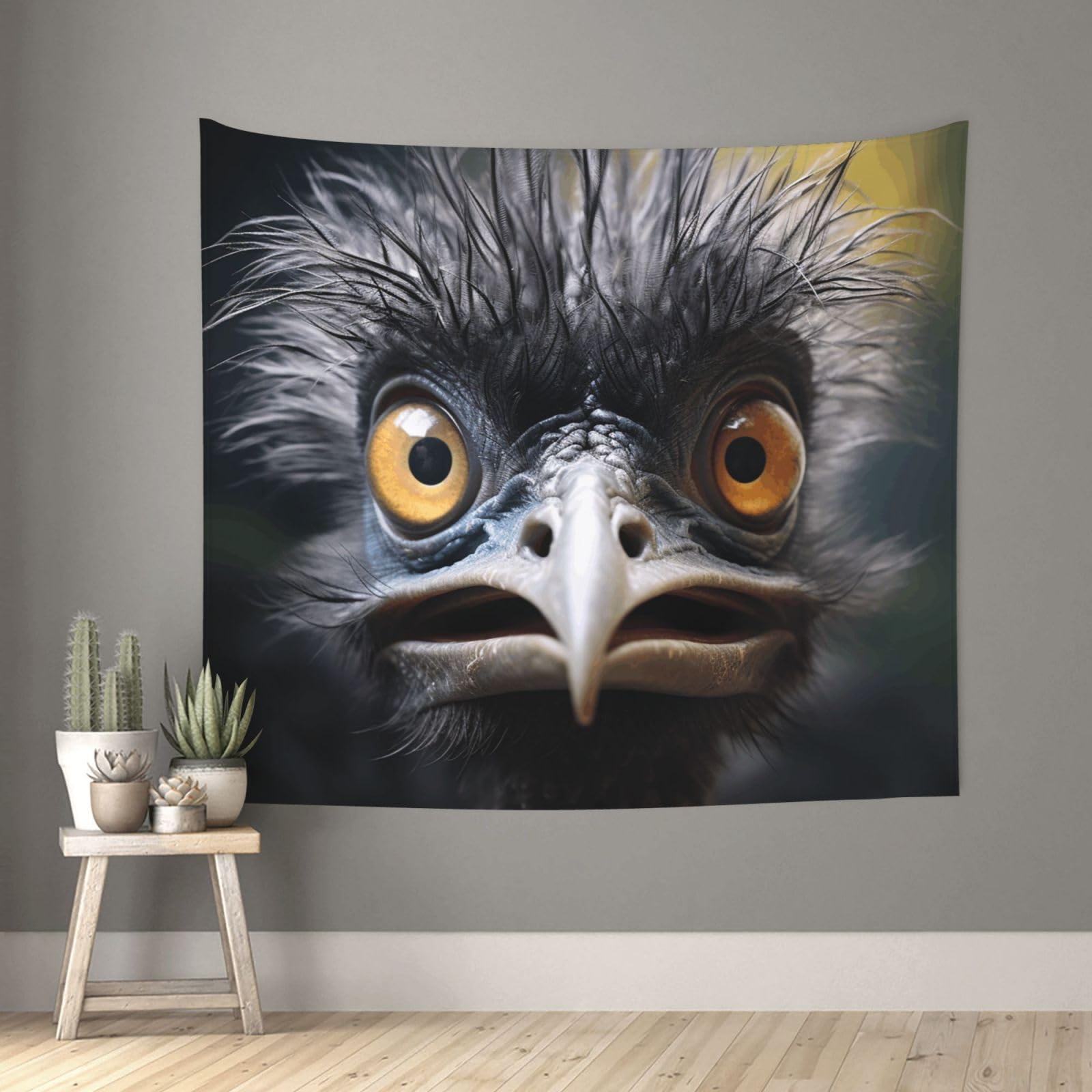 FodPand Emu Tapestry for Bedroom Aesthetic, Wall Hanging Tapestries Art Decor Backdrop Wall Tapestry for Dorm Living Room Funny Poster Party Banner Background 51" X 60"