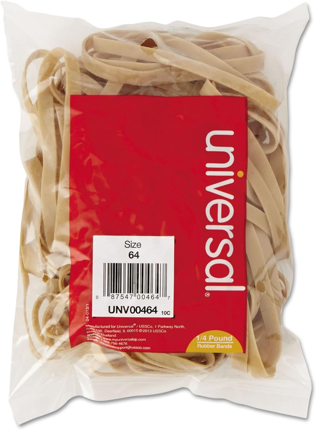 Universal 00464 Rubber Bands, Size 64, 31/2 x 1/4, 80