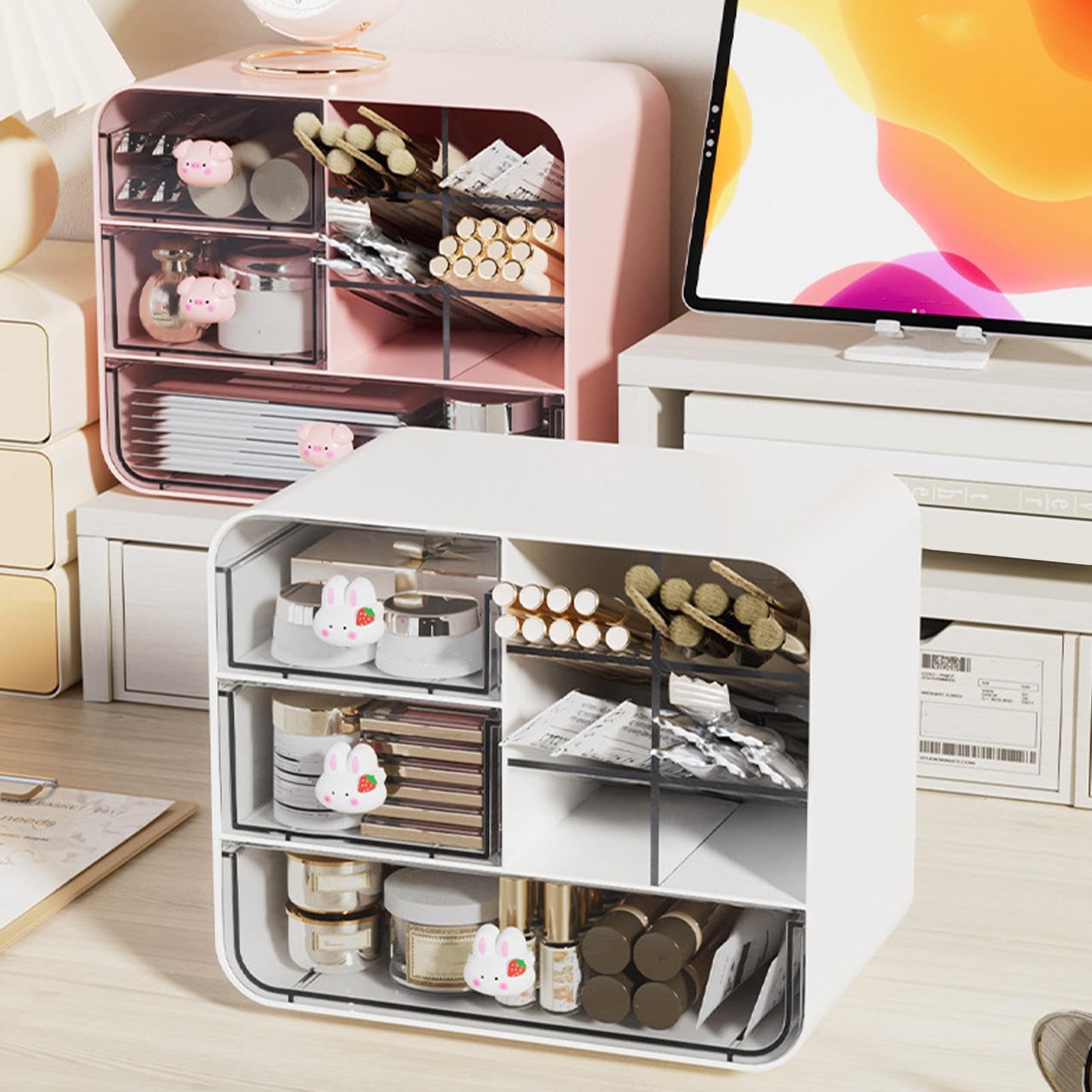 Scrivania multifunzionale – Mensola trasparente ispessita per insegnanti, casa e scuola, ideale per forniture per ufficio, cancelleria e accessori da scrivania