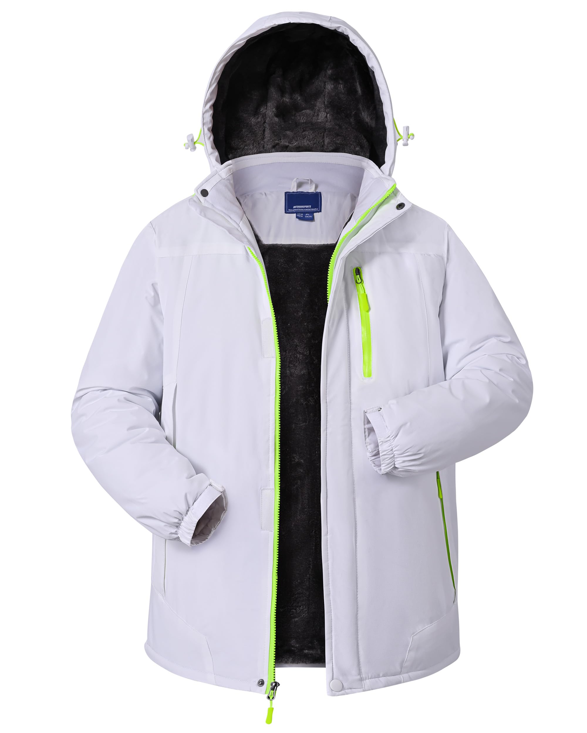 CNBQDD Winter Jackets Mens Skiing Coats Warm Waterproof Ski Snow Coat with Hooded for Cold Weather
