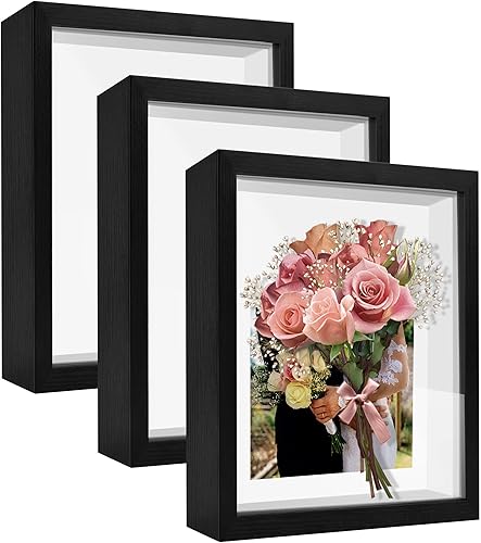 Miniatura 36 de Caja expositora de 8 x 8 pulgadas con calcomanías de letras, vitrina para recuerdos, artículos de bebé, recuerdos de boda, manualidades, boletos