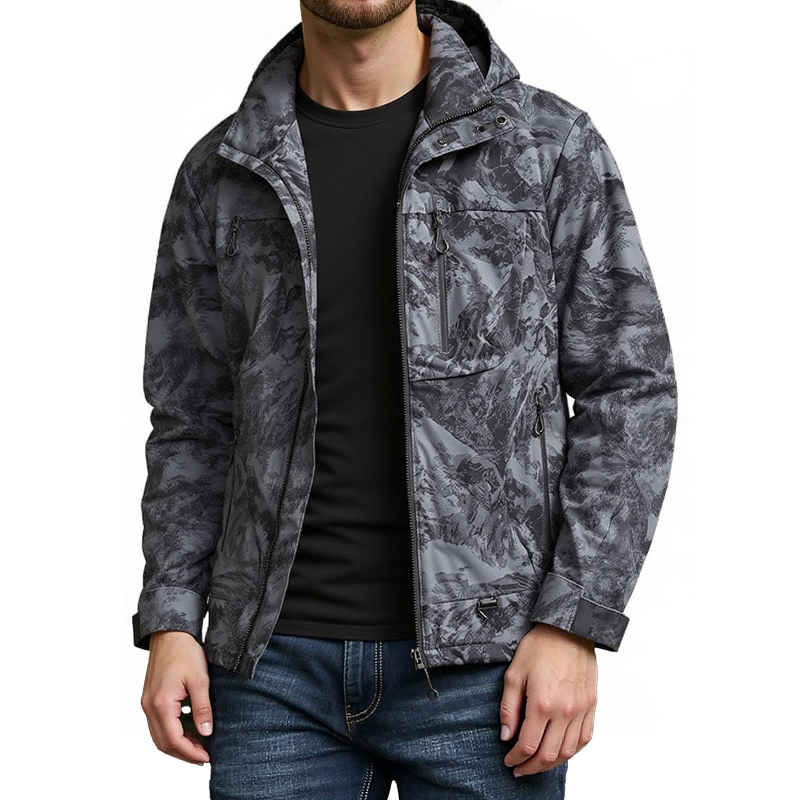 Genérico Chubasquero Mujer Running,Chaquetas Casuales para Mujer Elegantes Y CáLidas Resistentes Al Viento para Una Comodidad Diaria Y VersáTiles